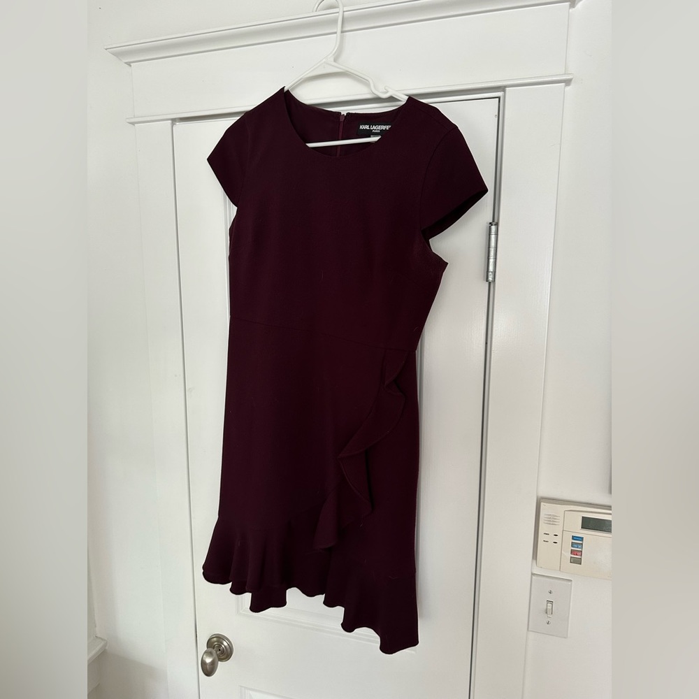 Karl Lagerfeld maroon dress